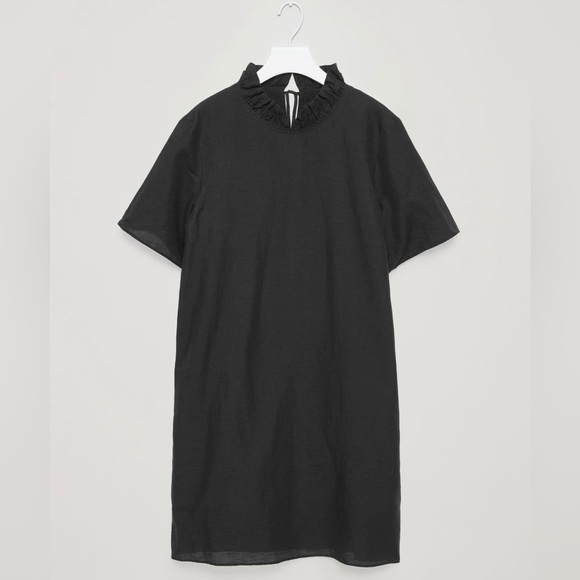 COS Linen Ruffle Neck Dress - Picture 2 of 9